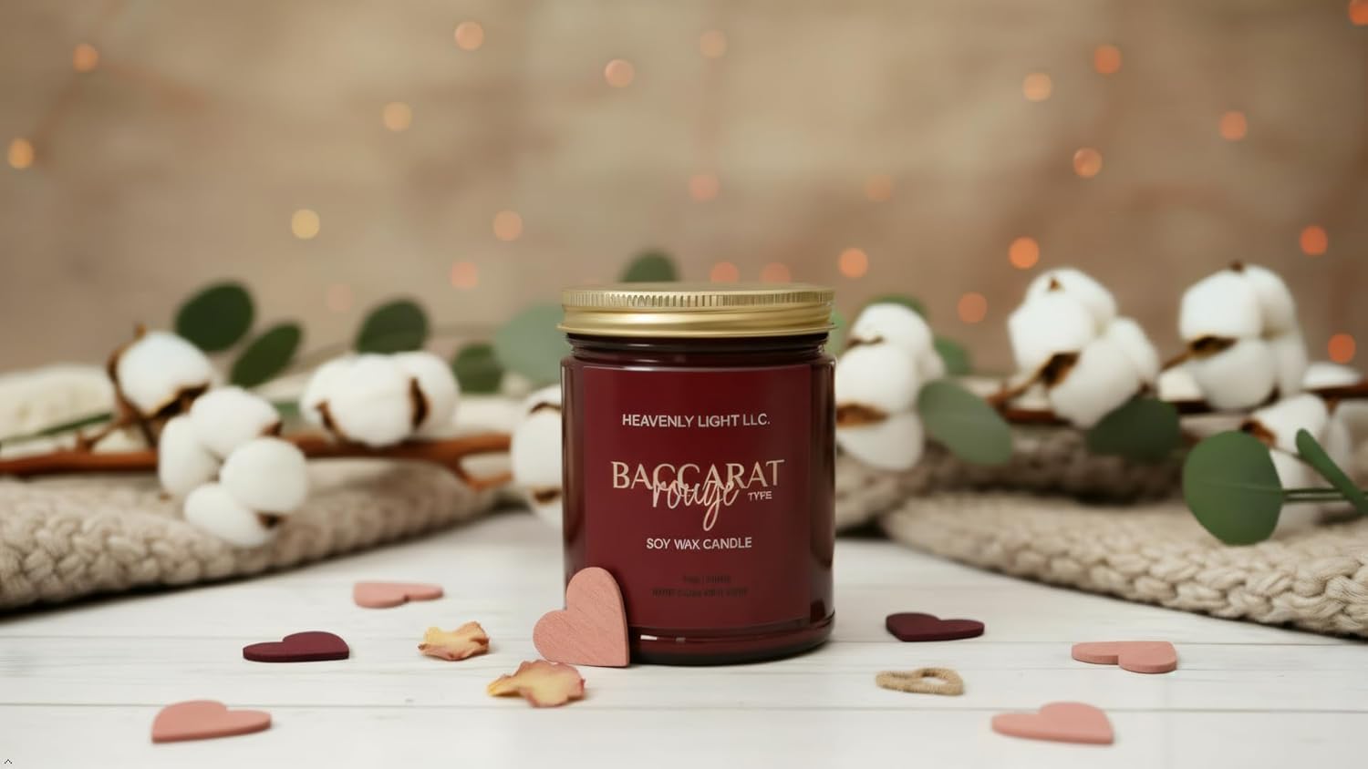 Baccarat Rouge (type) Coconut Wax Candle – 9oz Amber Jar